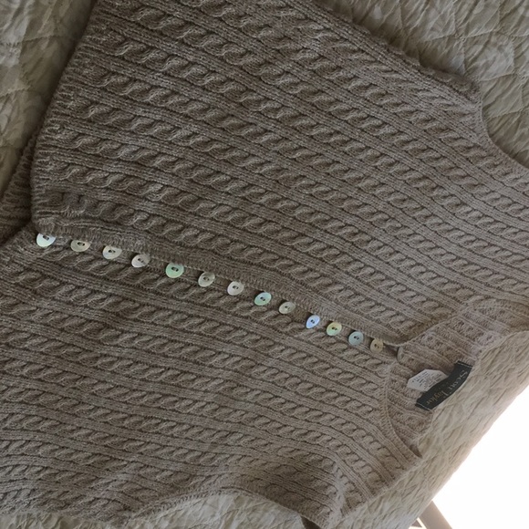 SCOTT TAYLOR Knit Sweater Vest MotherPearl buttons - Picture 7 of 8